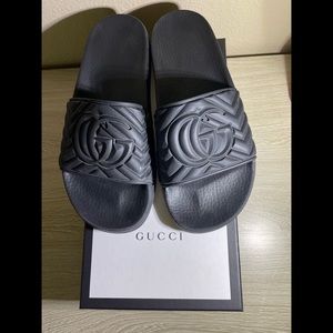 Gucci quilted slides